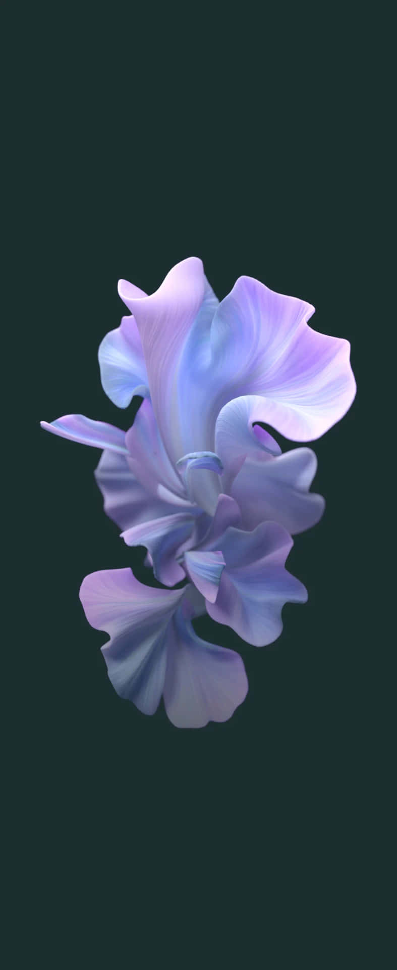Abstract Blue Flower Artwork Wallpaper
