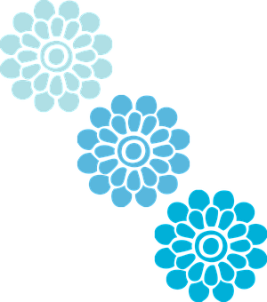 Abstract Blue Flower Illustrations PNG