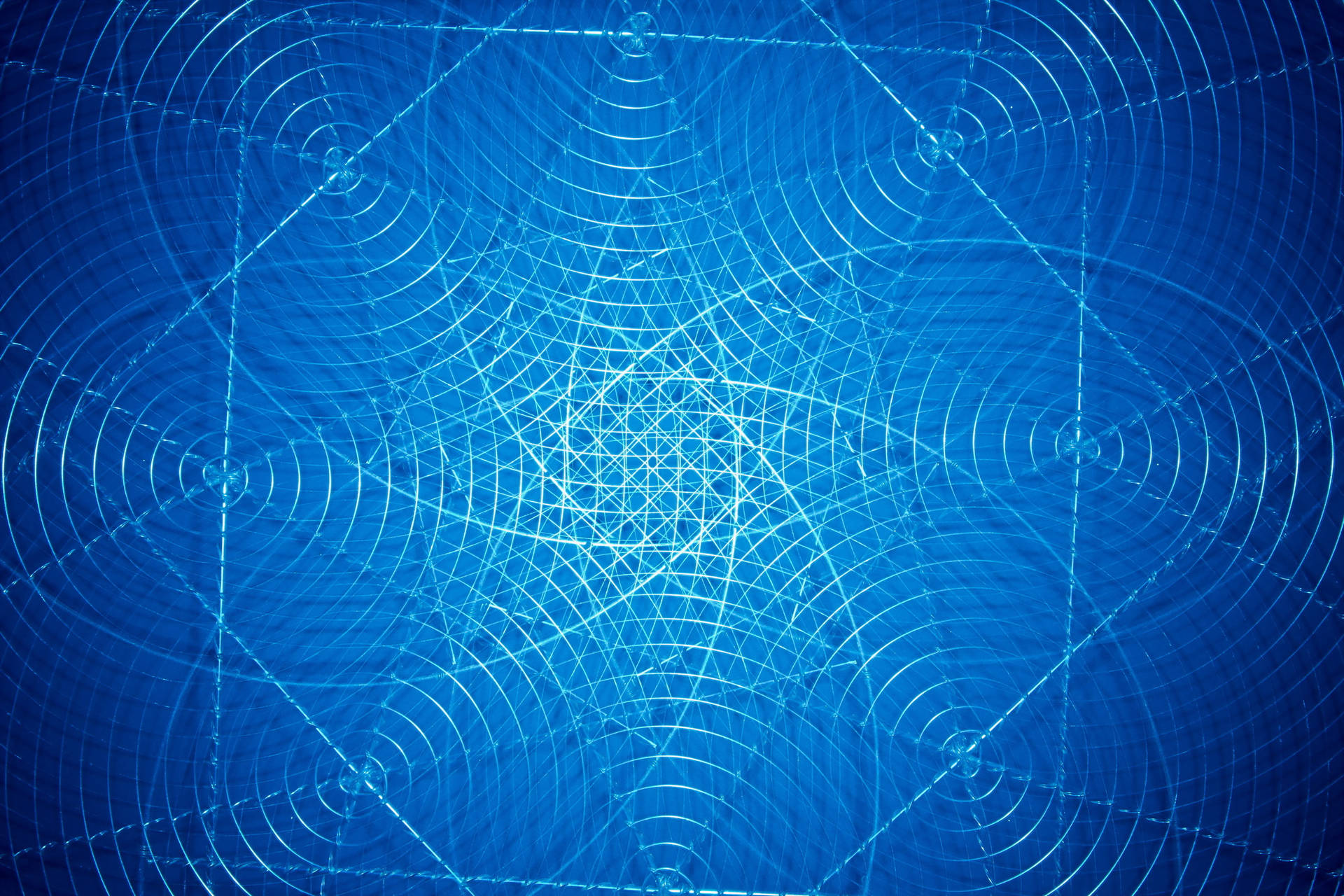 Abstract Blue Geometric Patterns
