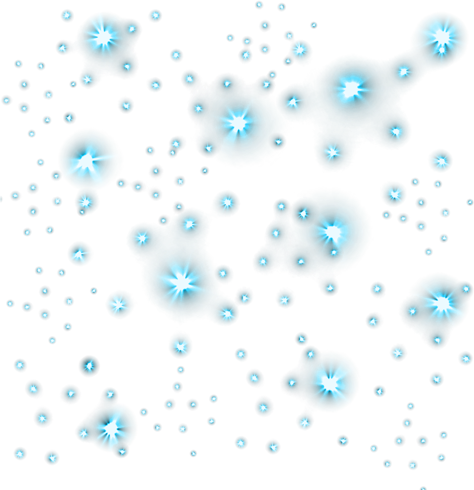 Abstract Blue Glowing Particles PNG