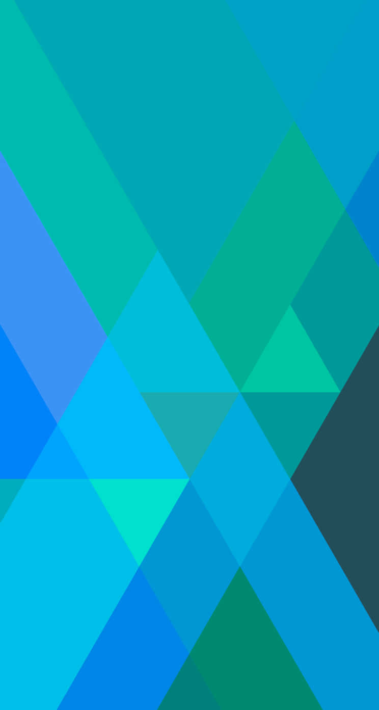 Abstract Blue Green Geometric Pattern Wallpaper