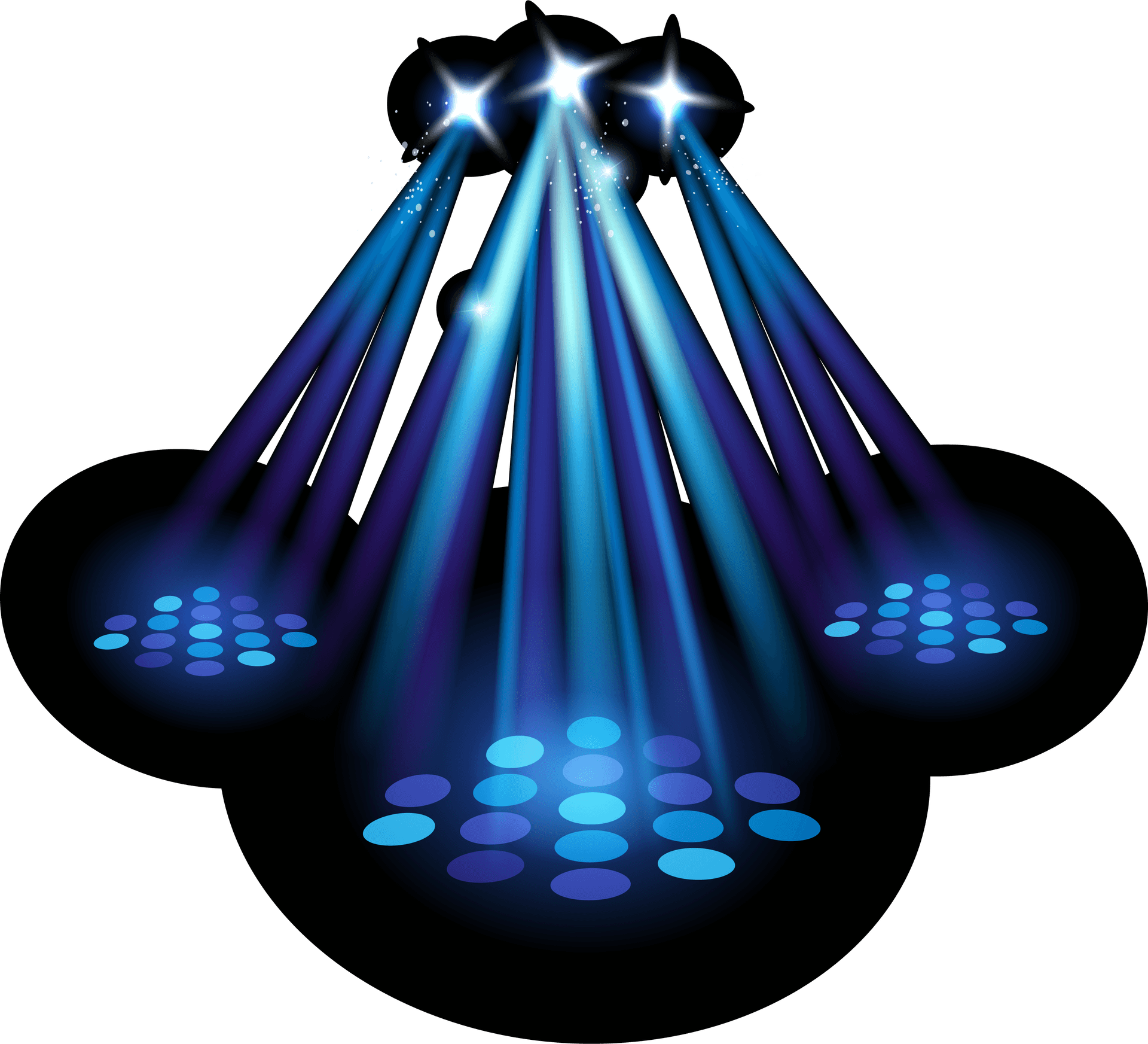 Abstract Blue Light Beams PNG