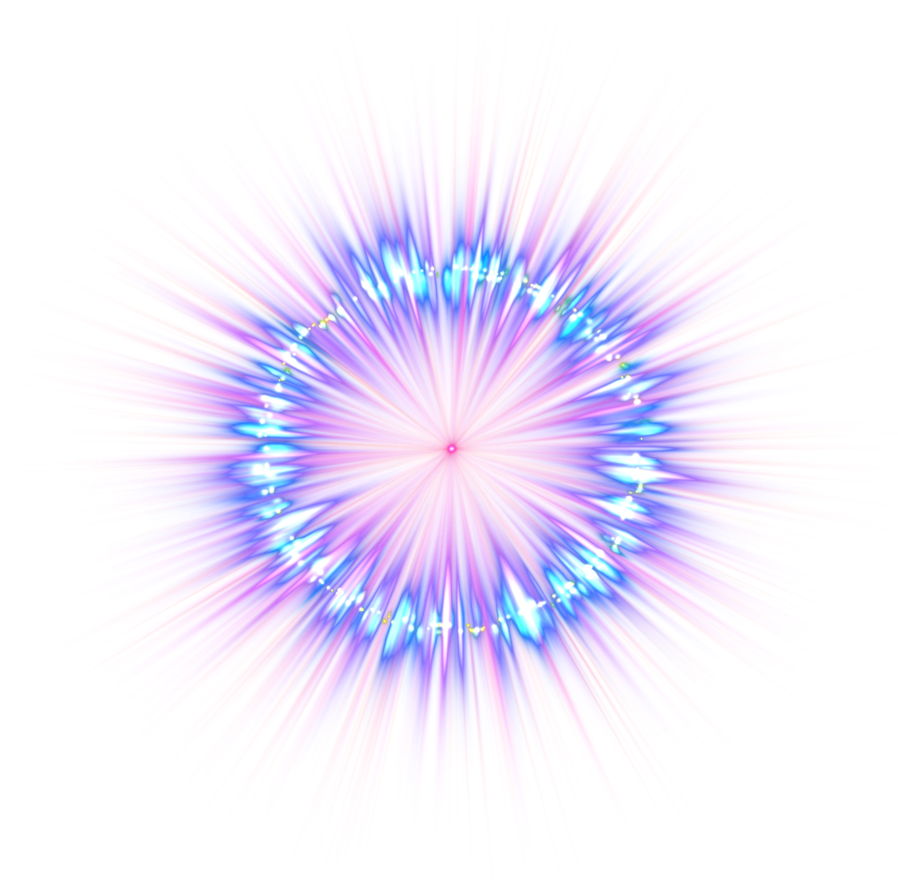 Abstract Blue Light Explosion PNG