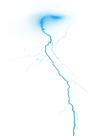 Abstract Blue Lightning Graphic PNG