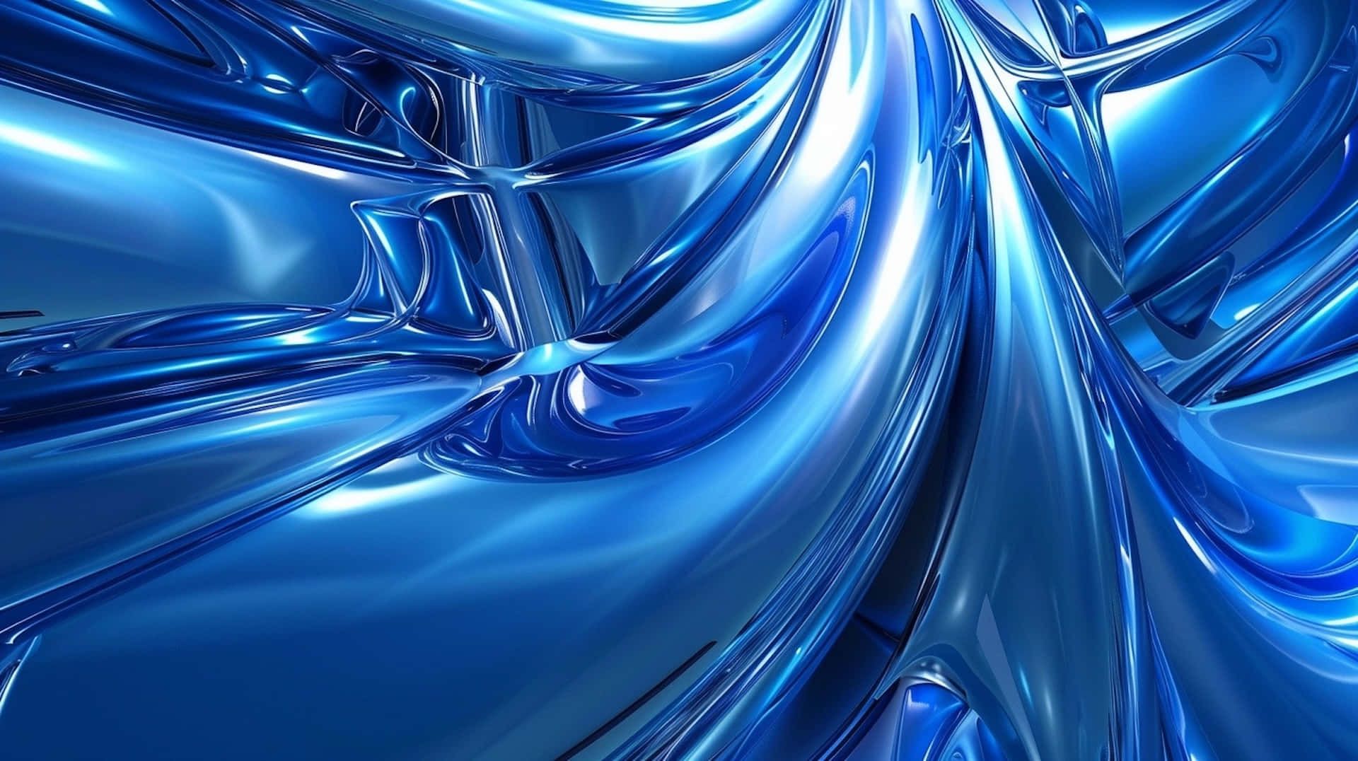 Abstract Blue Liquid Art Wallpaper