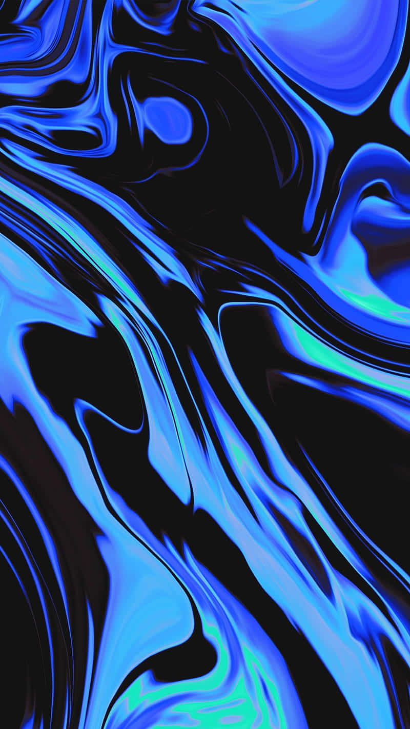 Abstract Blue Liquid Swirls Art.jpg Wallpaper