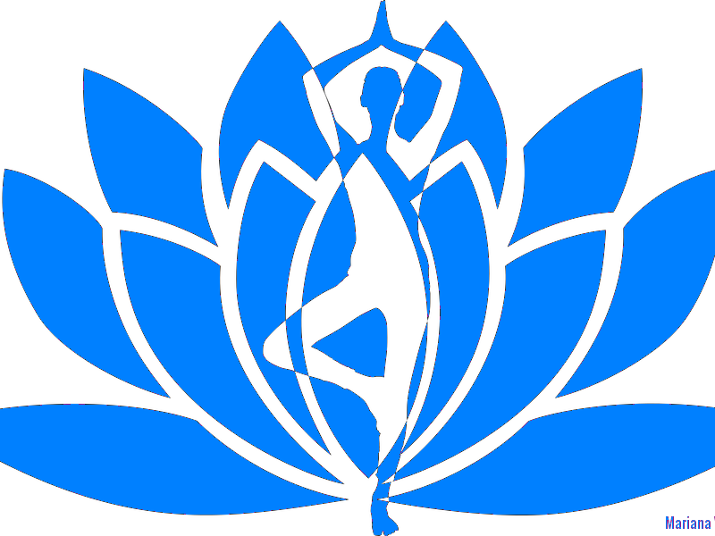 Abstract Blue Lotus Graphic PNG