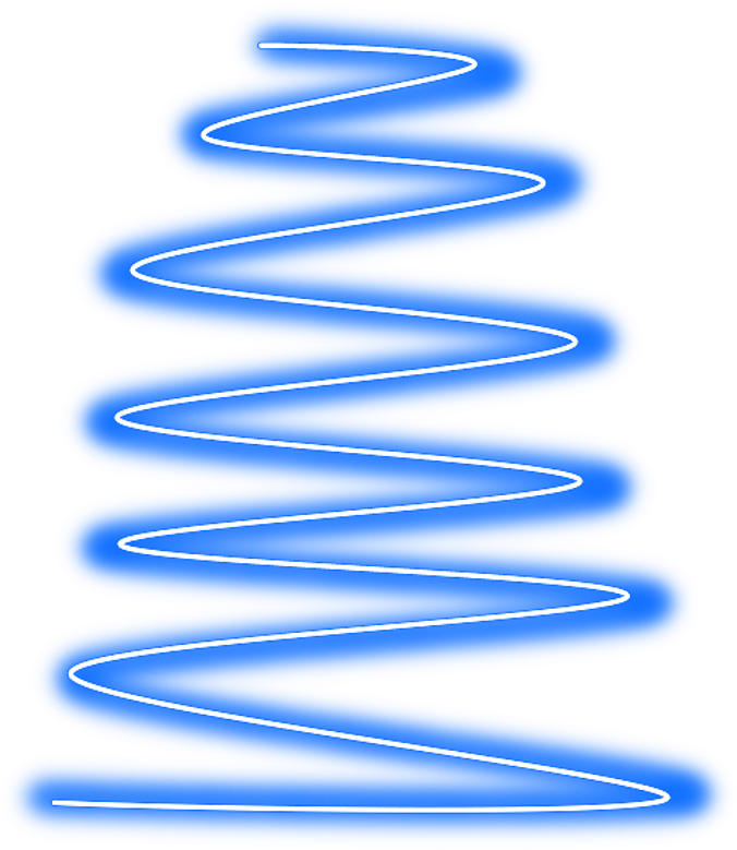 Abstract Blue Neon Spiral PNG