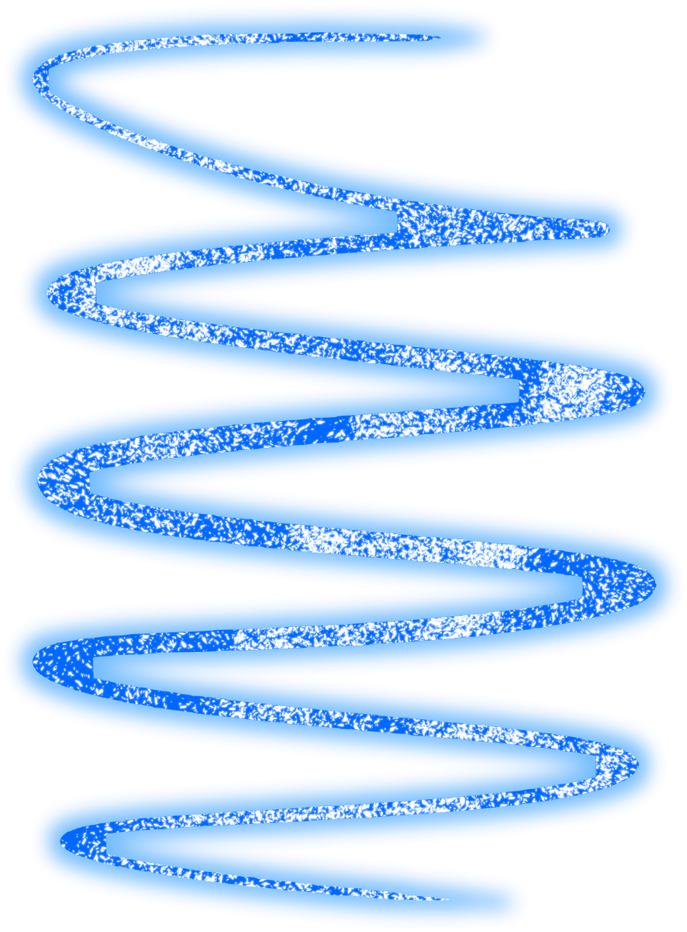 Abstract Blue Neon Swirls PNG