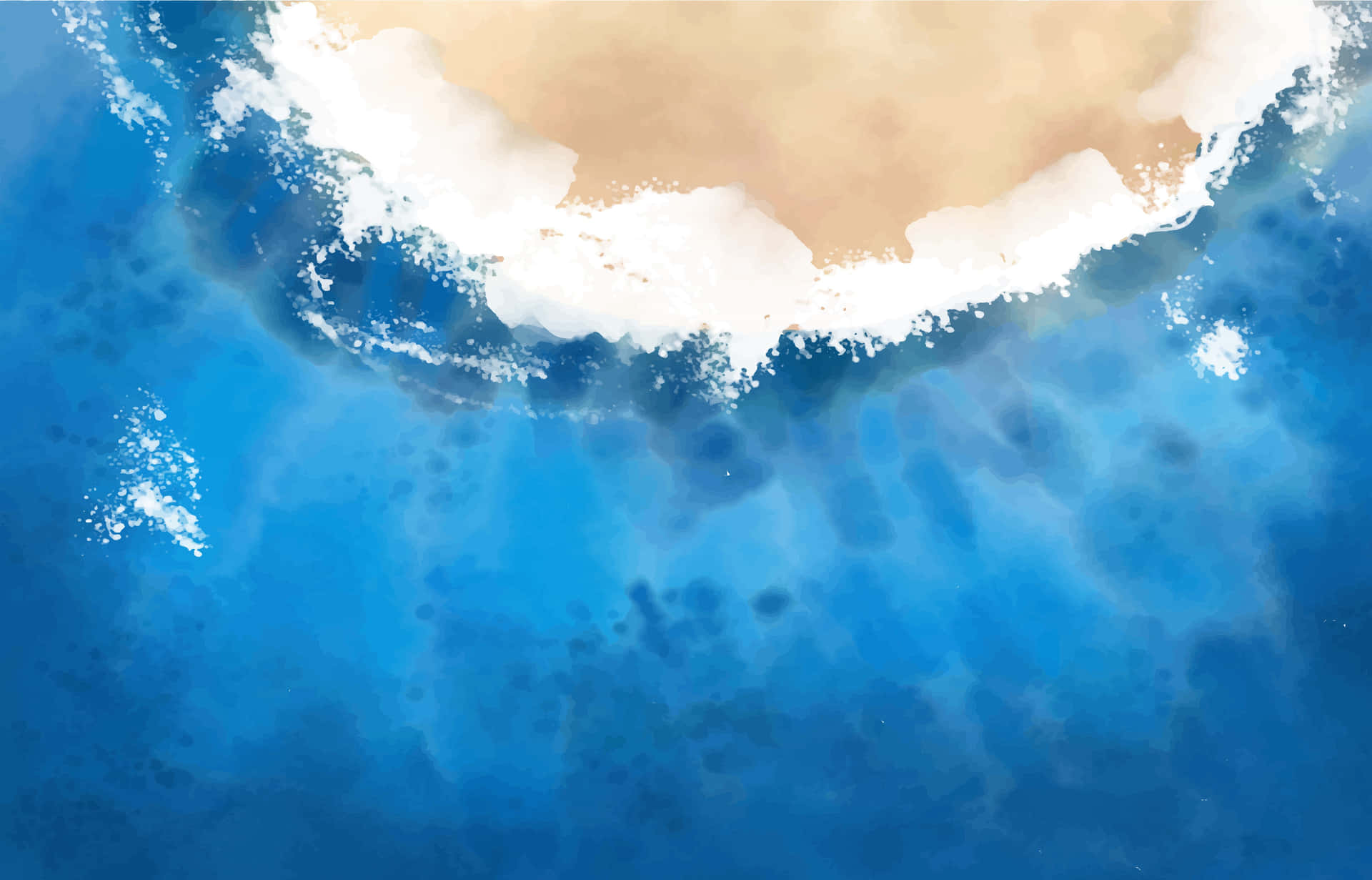 Abstract Blue Ocean Sunlight Wallpaper