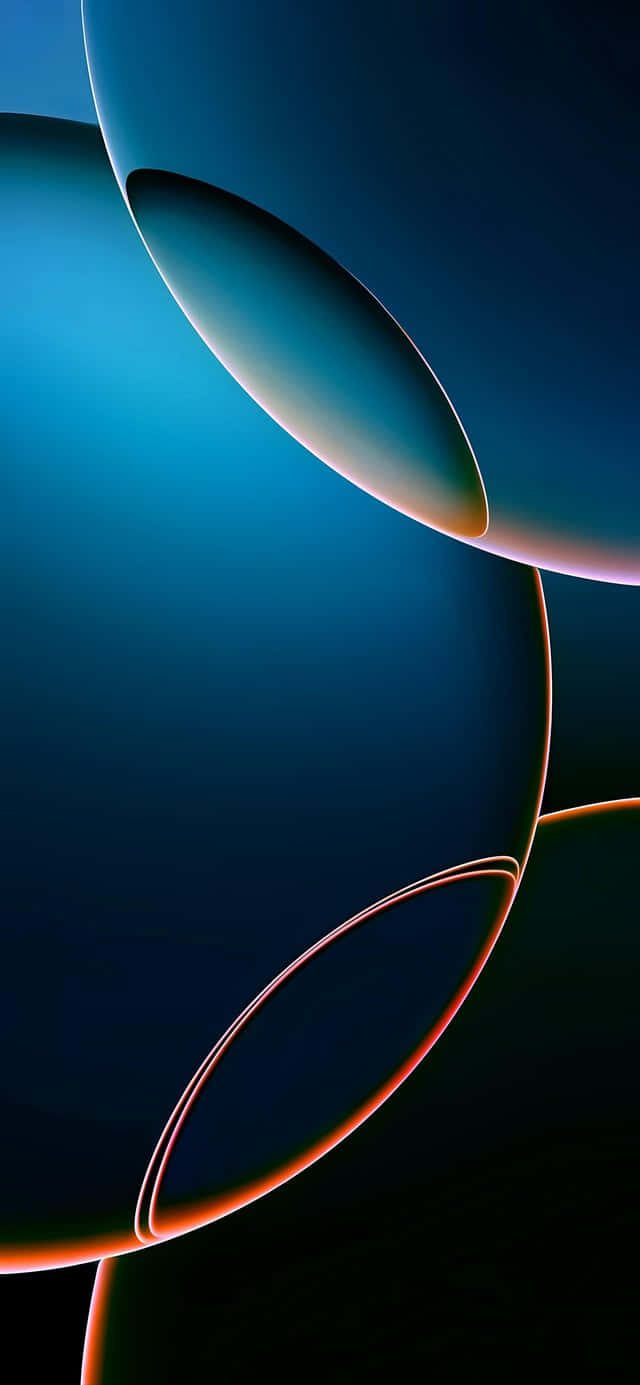 Abstract Blue Orange Artworki Phone Wallpaper Wallpaper