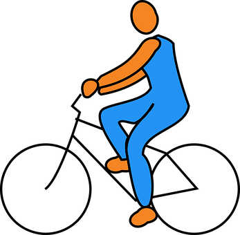 Abstract Blue Orange Figure Dancing PNG