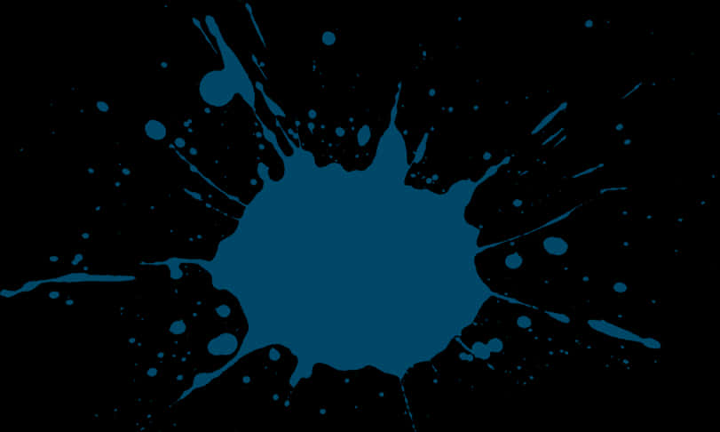 Abstract Blue Paint Splash PNG
