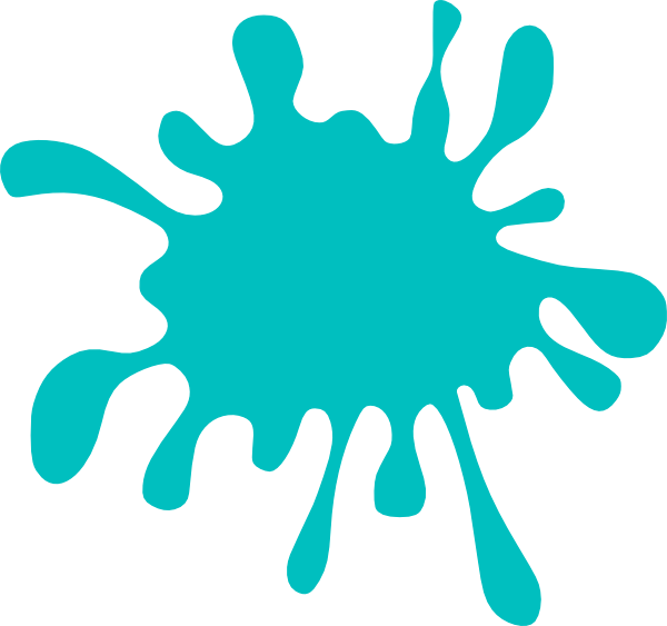 Abstract Blue Paint Splat PNG