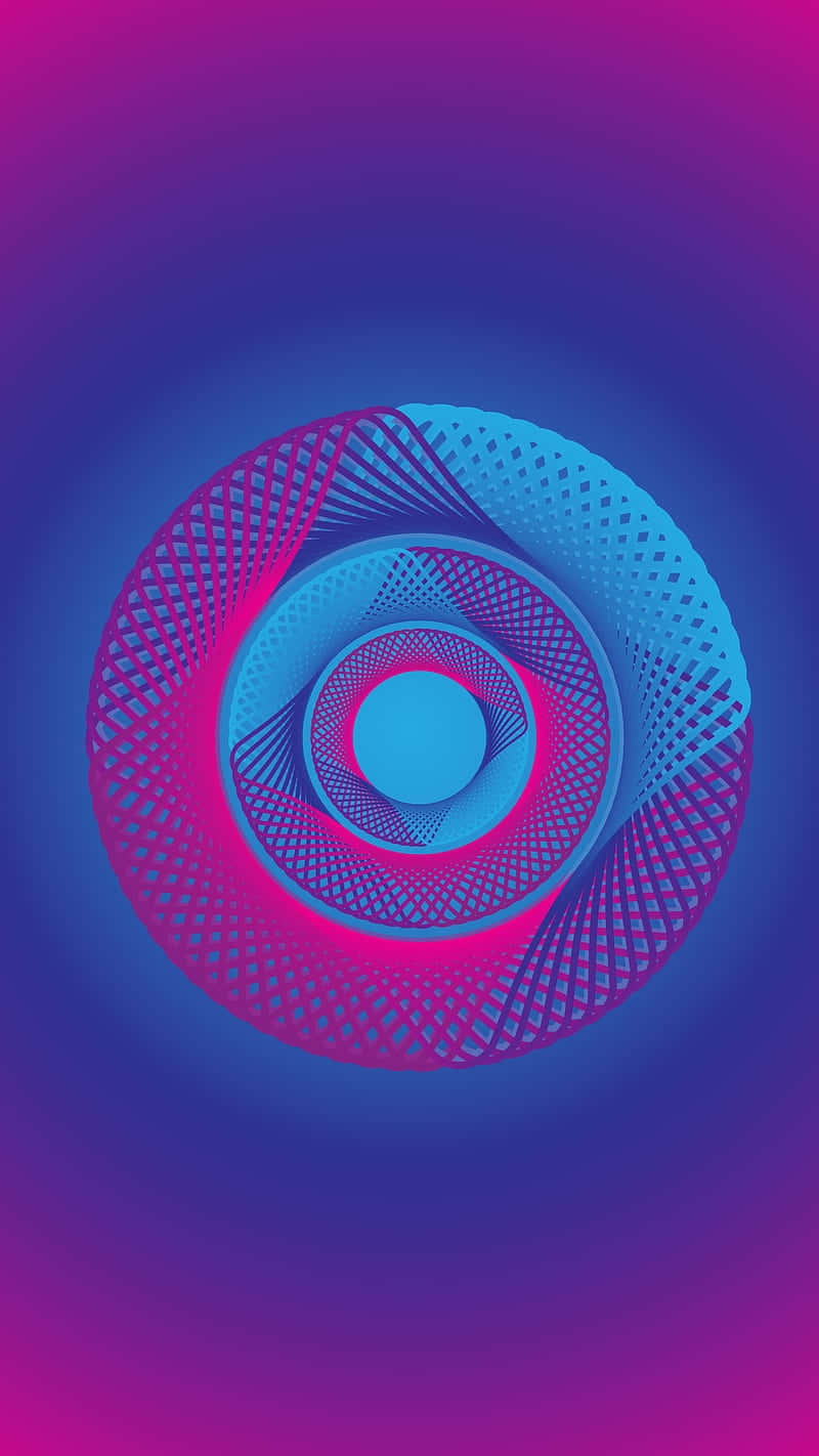 Abstract Blue Pink Spiral Gradient Wallpaper