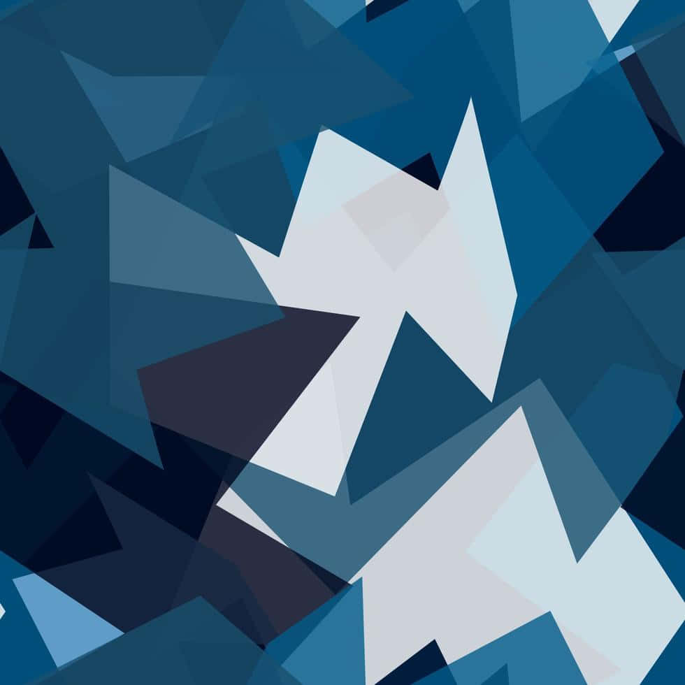 Abstract Blue Polygon Pattern Wallpaper