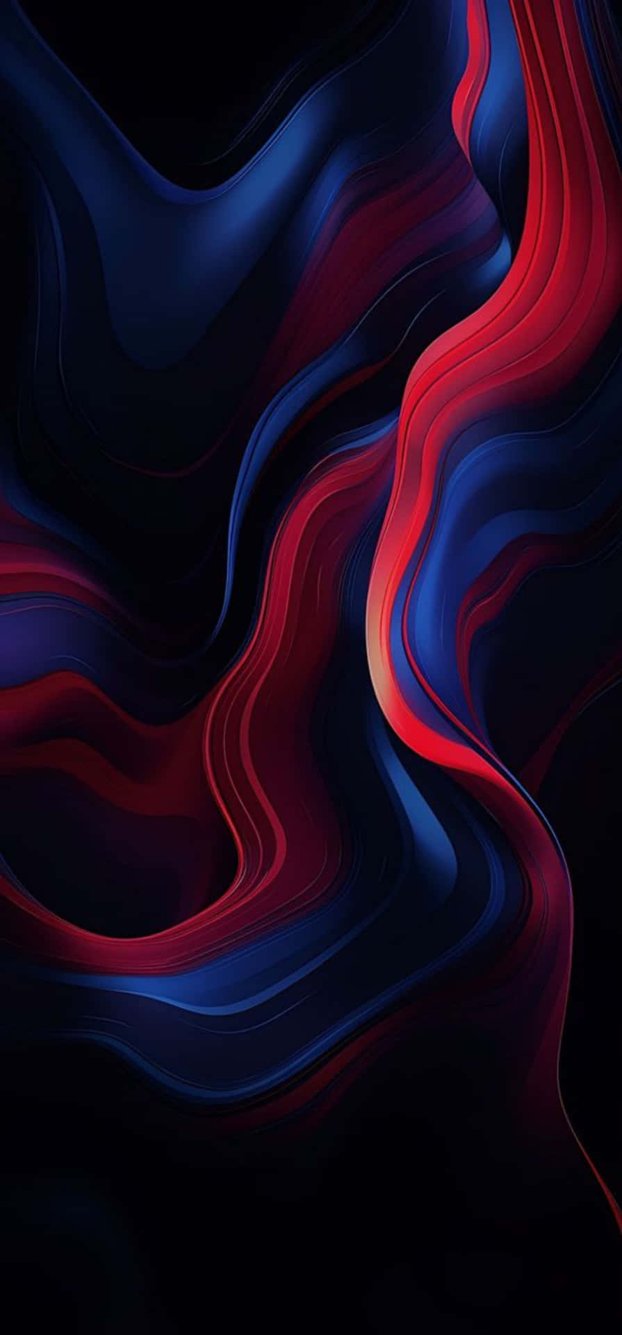 Abstract Blue Red Waves Samsung S23 Ultra Wallpaper Wallpaper