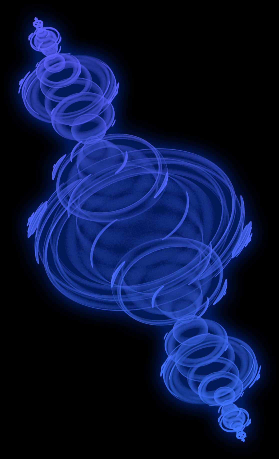 Abstract Blue Smoke Art PNG