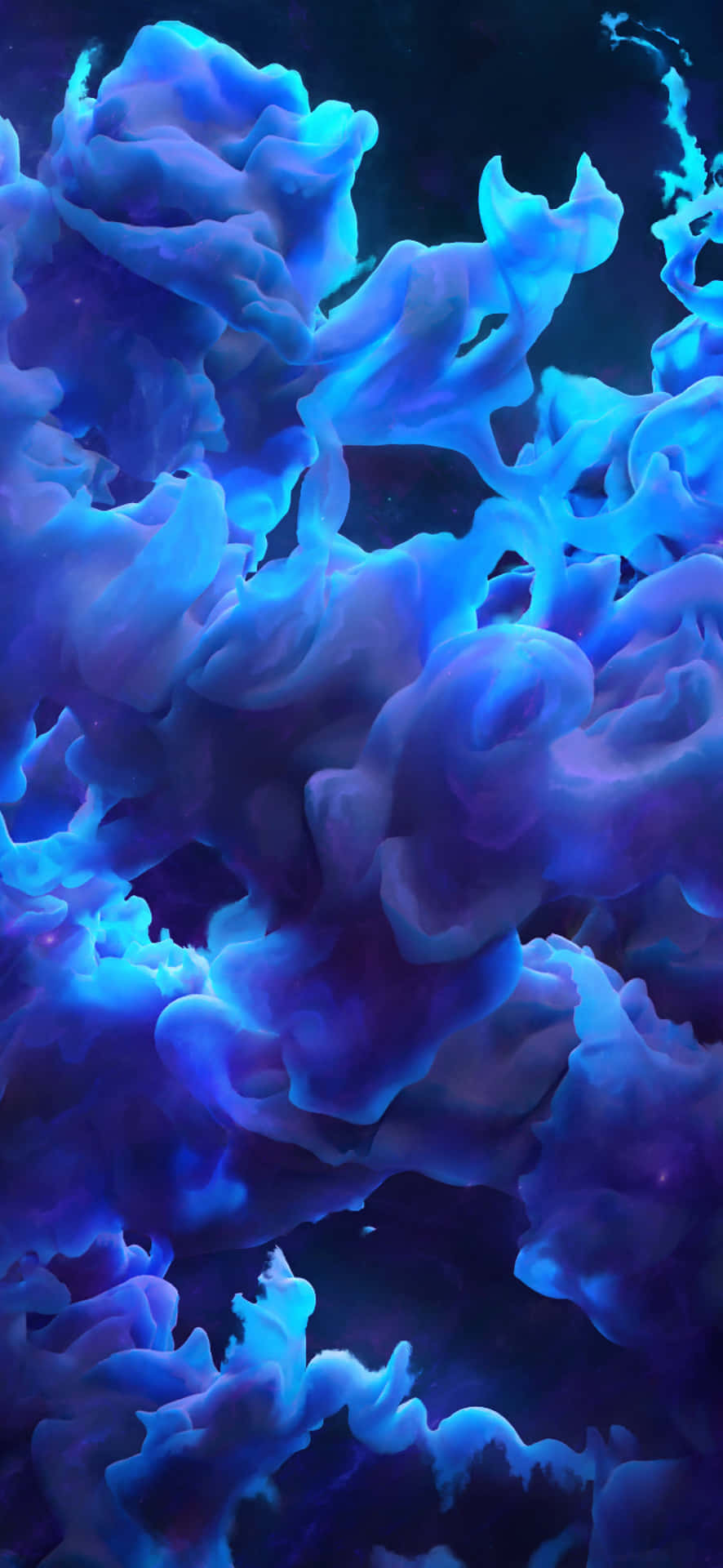 Abstract Blue Smoke Wallpaper S24 Ultra Wallpaper