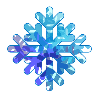 Abstract Blue Snowflake Graphic PNG