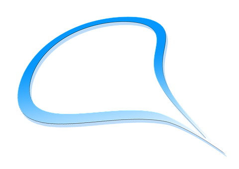 Abstract Blue Speech Bubble Graphic PNG