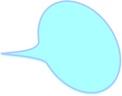 Abstract Blue Speech Bubble PNG