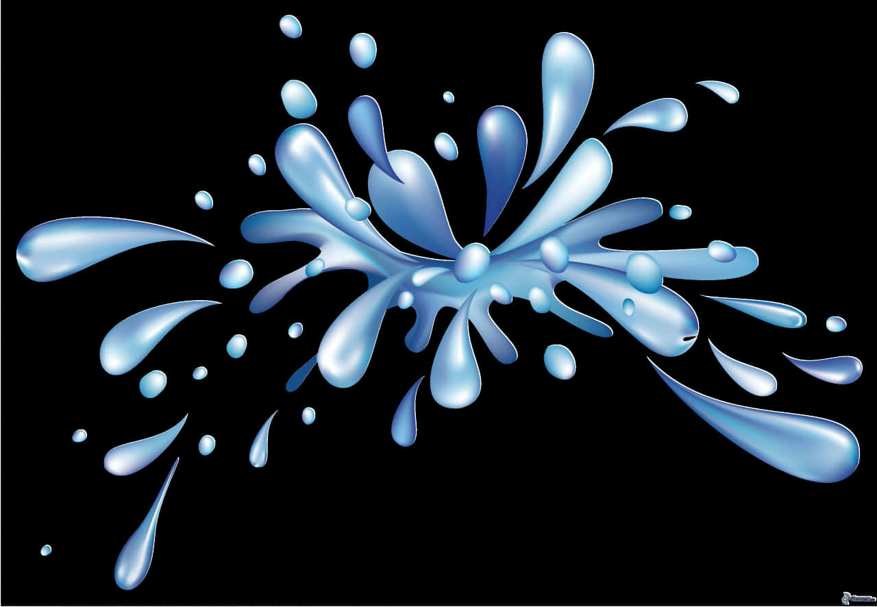 Abstract Blue Splash Art PNG