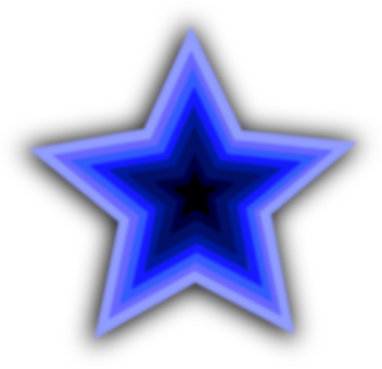 Abstract Blue Star Design PNG