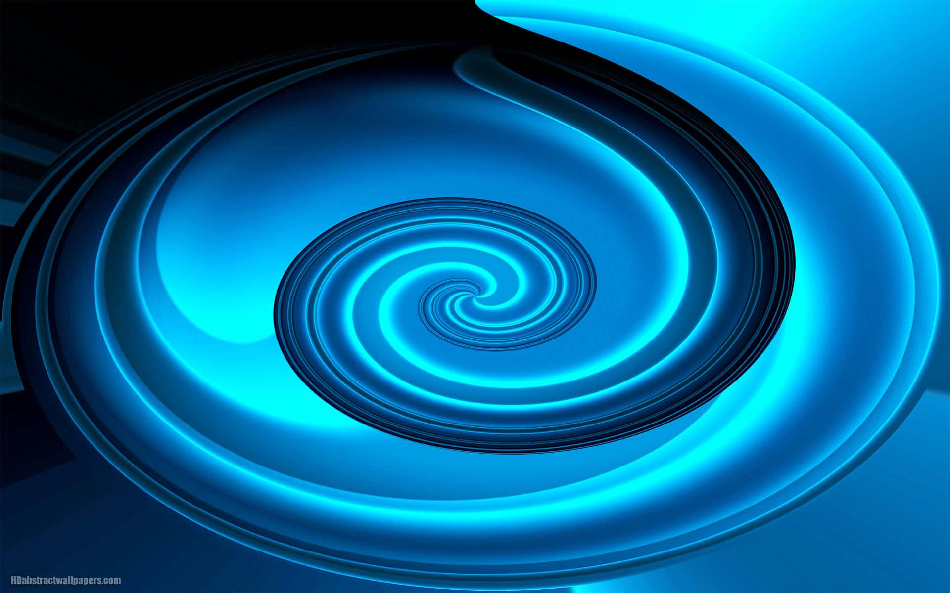 Abstract Blue Swirl Design Wallpaper