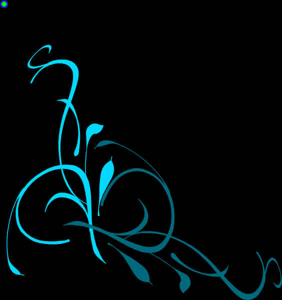 Abstract Blue Swirl Design PNG