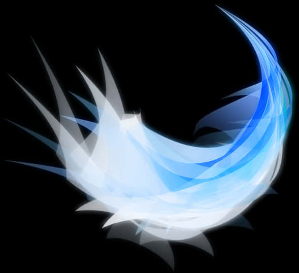 Abstract Blue Swirl Design PNG