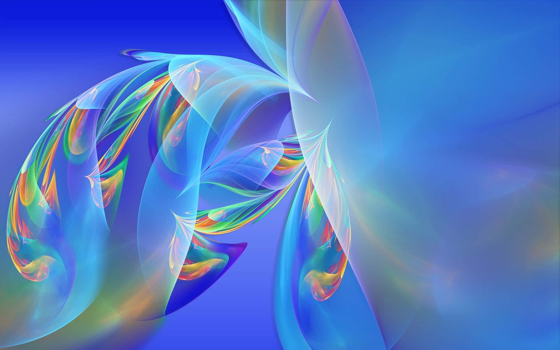 Abstract Blauwe Spiralen Digitale Kunst Achtergrond