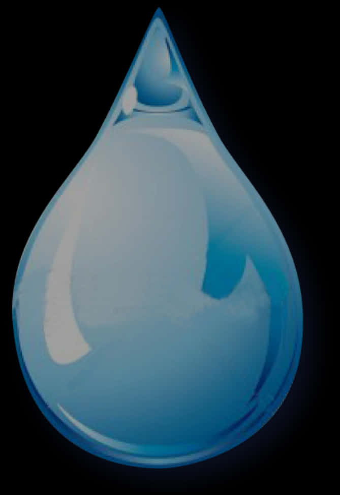 Abstract Blue Tear Drop PNG