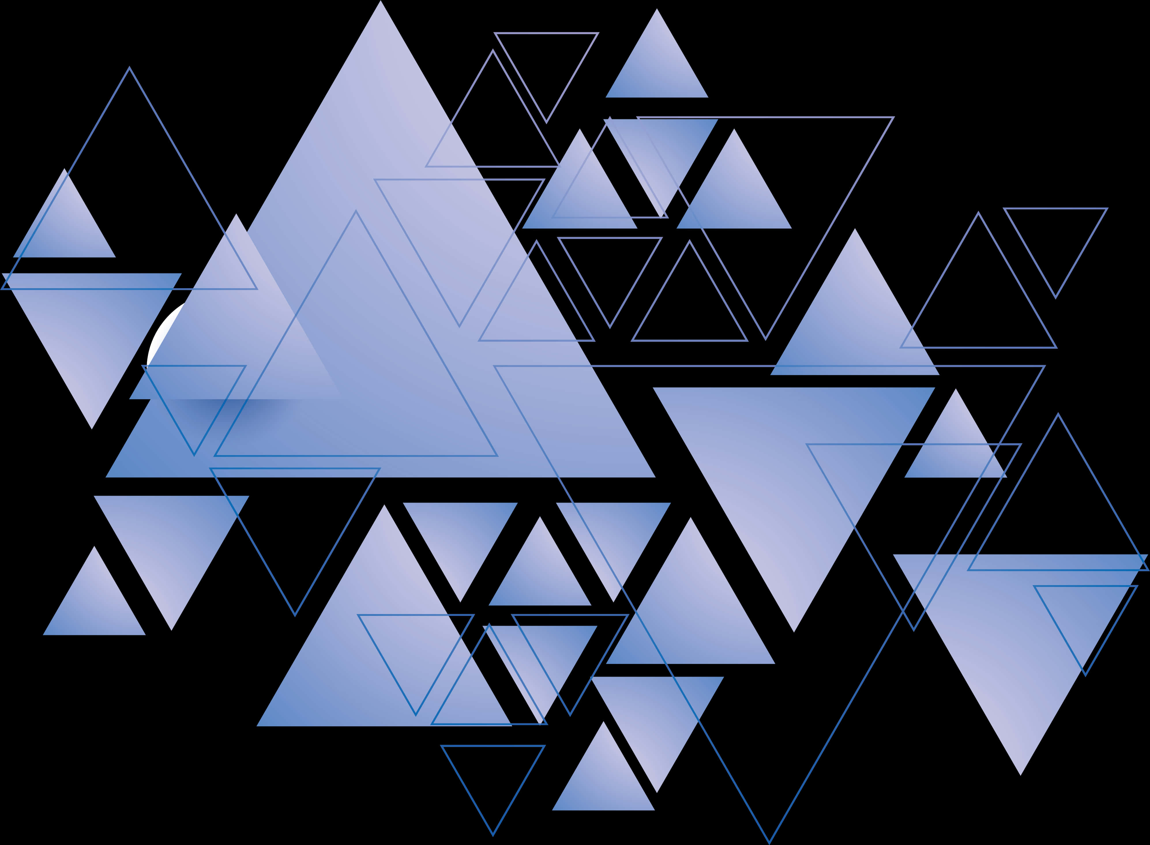 Abstract Blue Triangles Background PNG