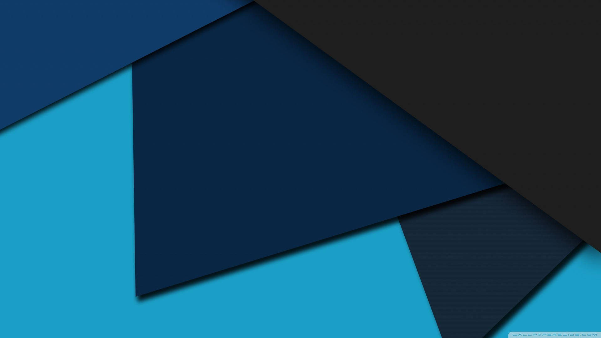 Abstract Blue Triangles Material Wallpaper