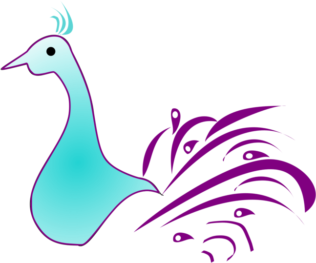 Abstract Blue Water Bird PNG
