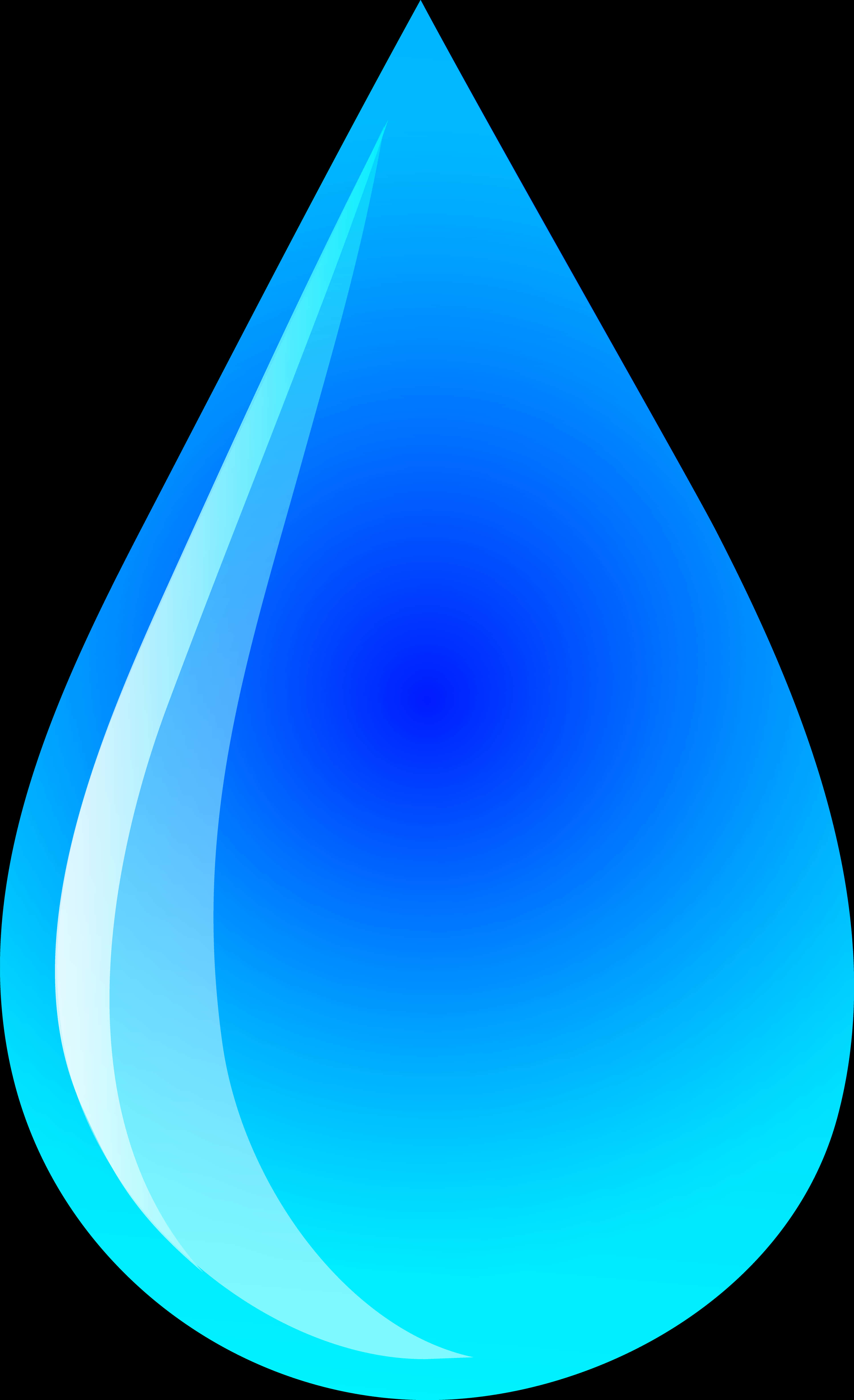 Abstract Blue Water Drop PNG