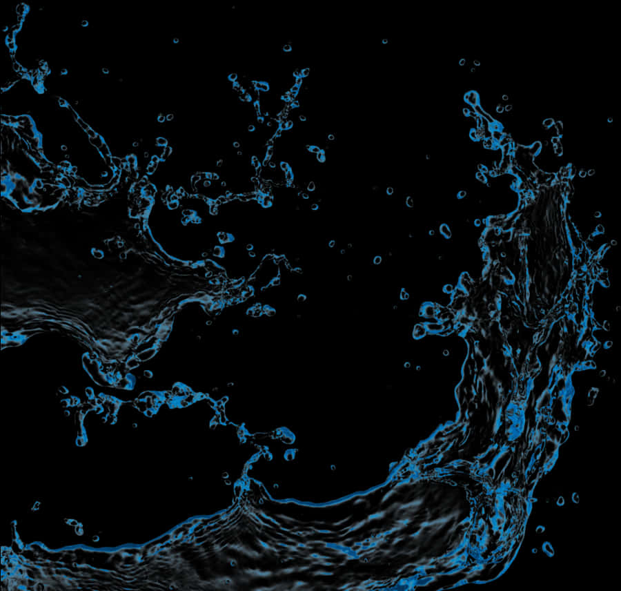 Abstract Blue Water Splash PNG