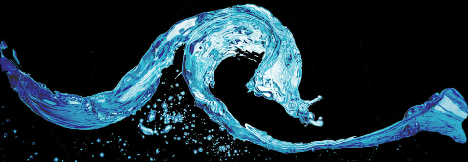 Abstract Blue Water Wave PNG