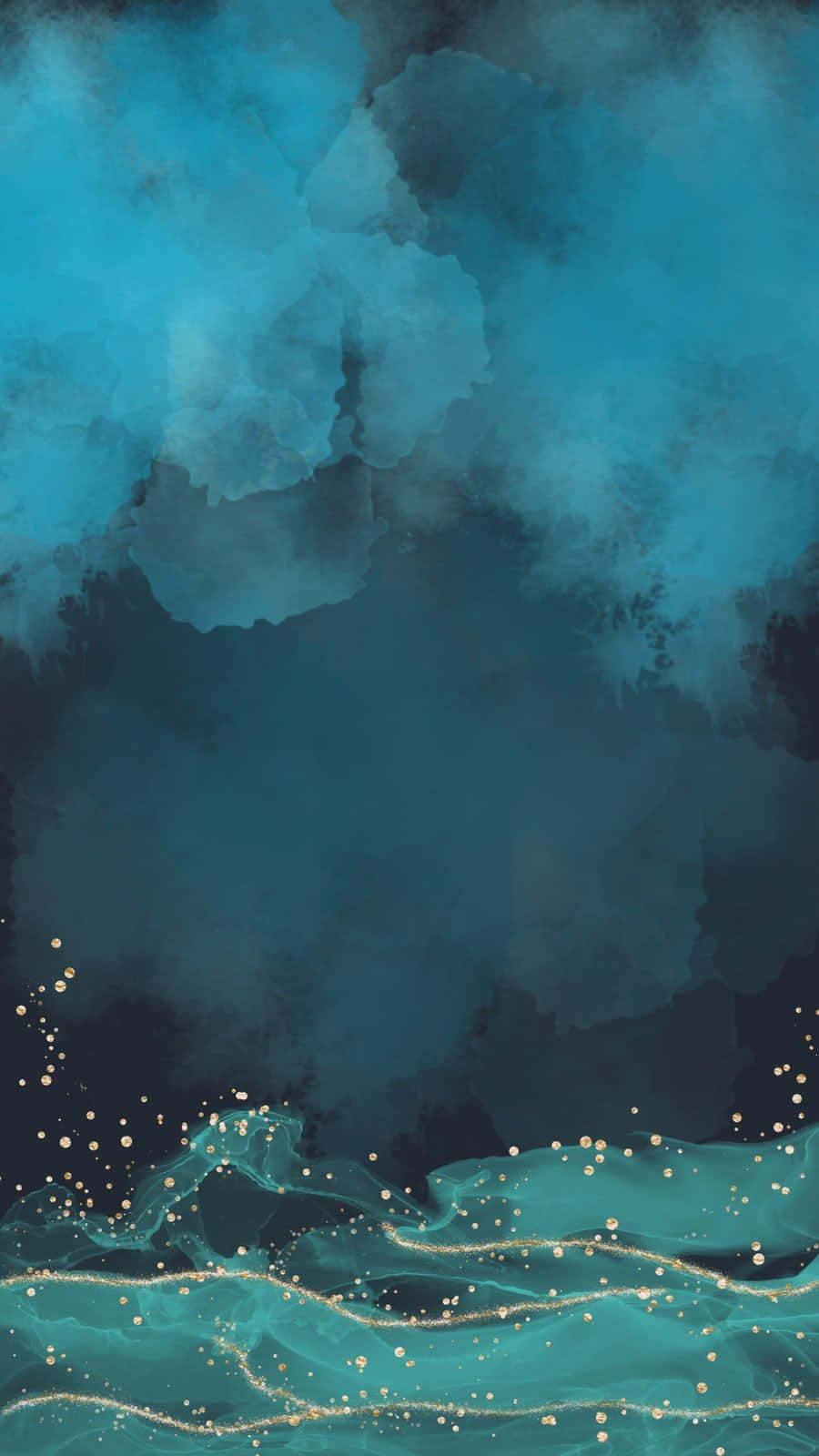 Abstract Blue Watercolor Background Wallpaper