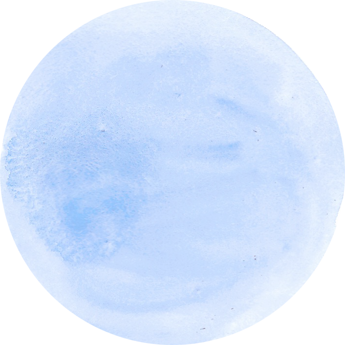 Abstract Blue Watercolor Circle PNG