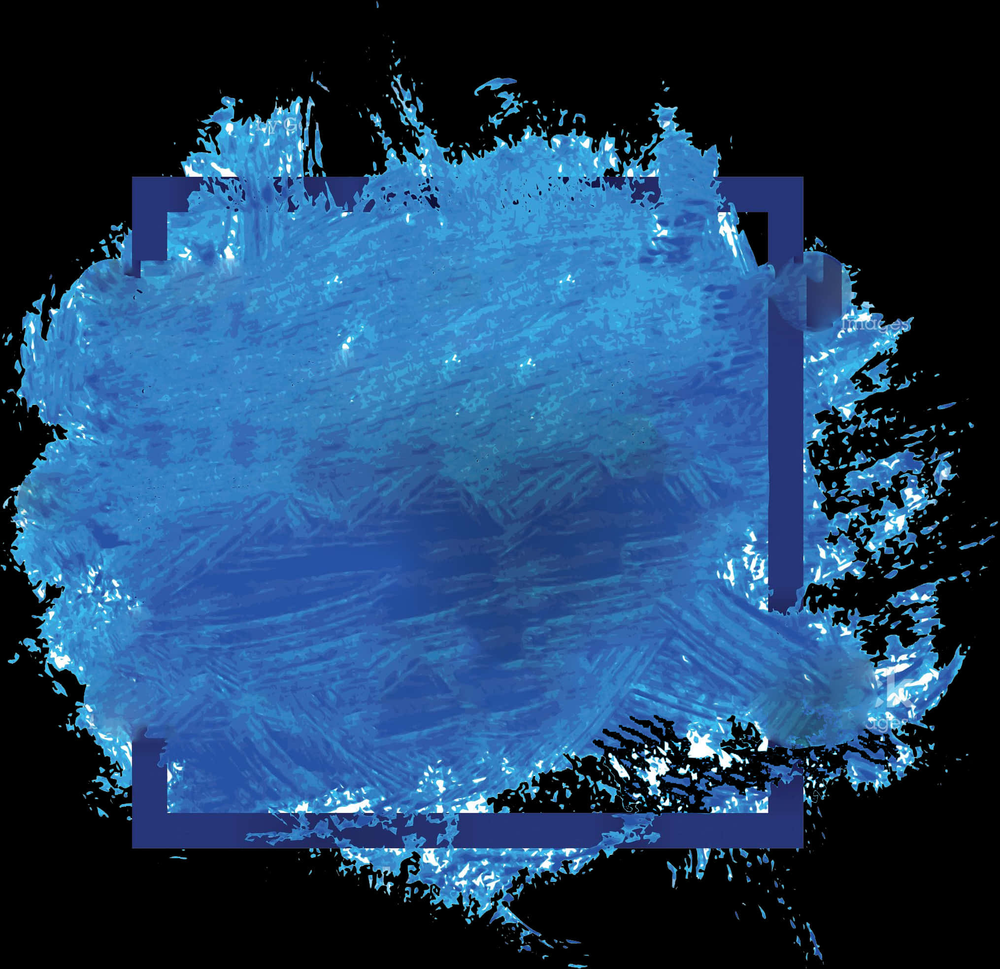 Abstract Blue Watercolor Splash PNG