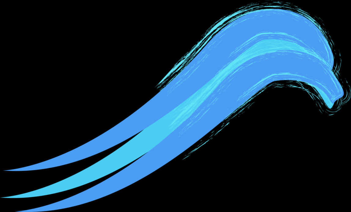 Abstract Blue Wave Illustration PNG