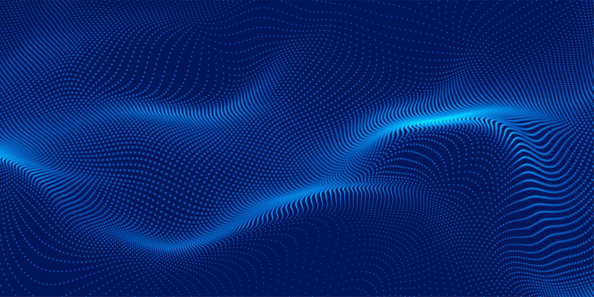 Abstract Blue Wave Particle Design Wallpaper