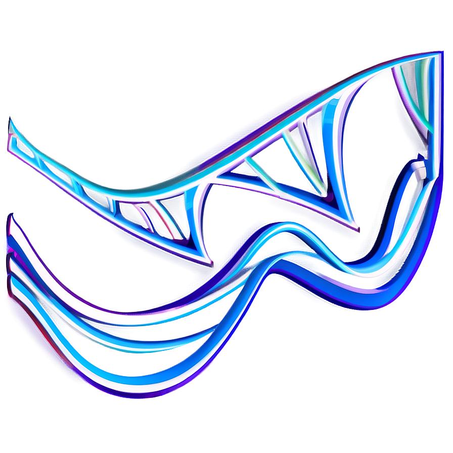 Abstract Blue Wave Vector Art PNG