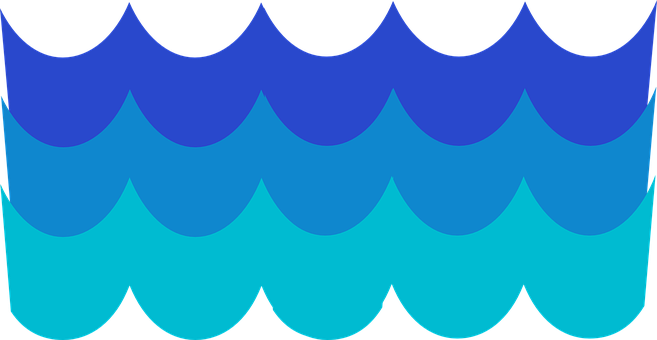 Abstract Blue Waves Background PNG
