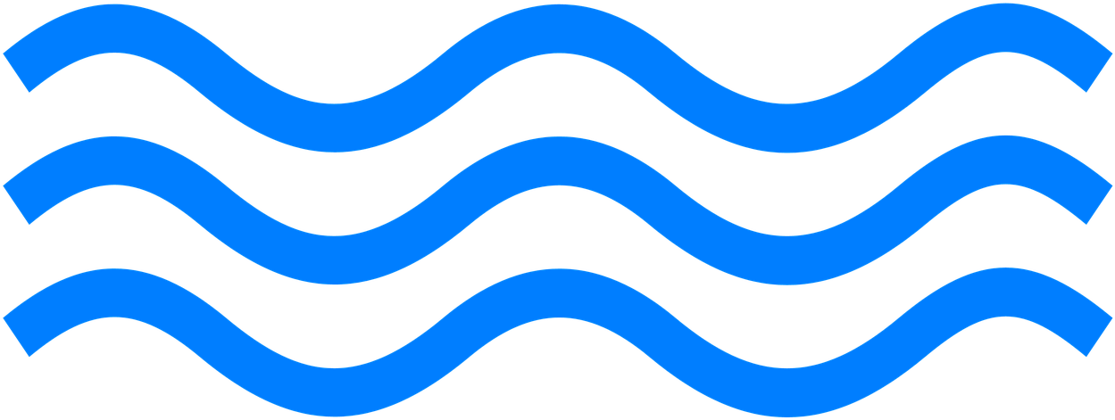 Abstract Blue Waves Graphic PNG