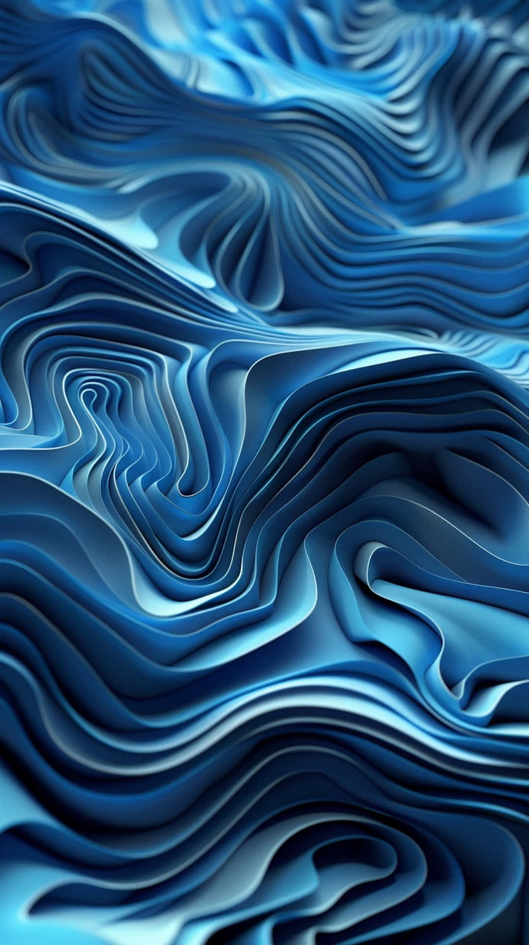 Abstract Blue Waves Texture Wallpaper