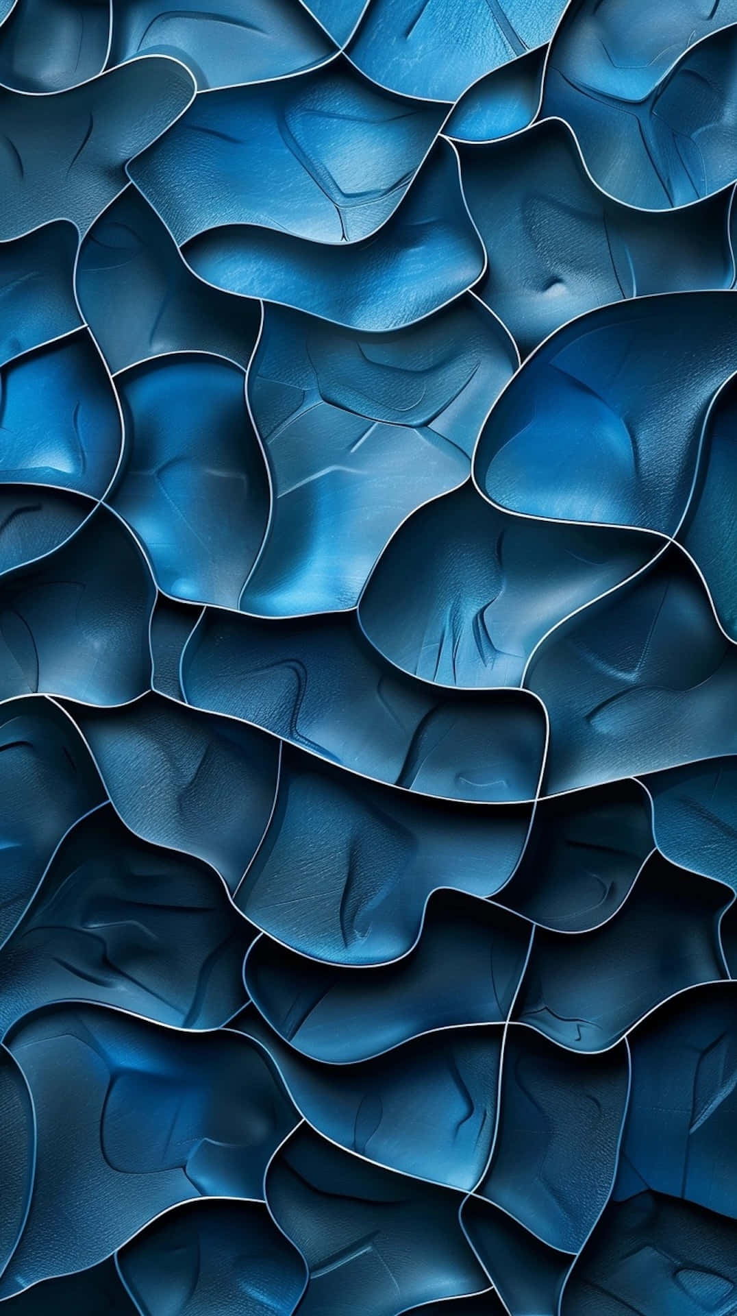 Abstract Blue Waves Texture Wallpaper