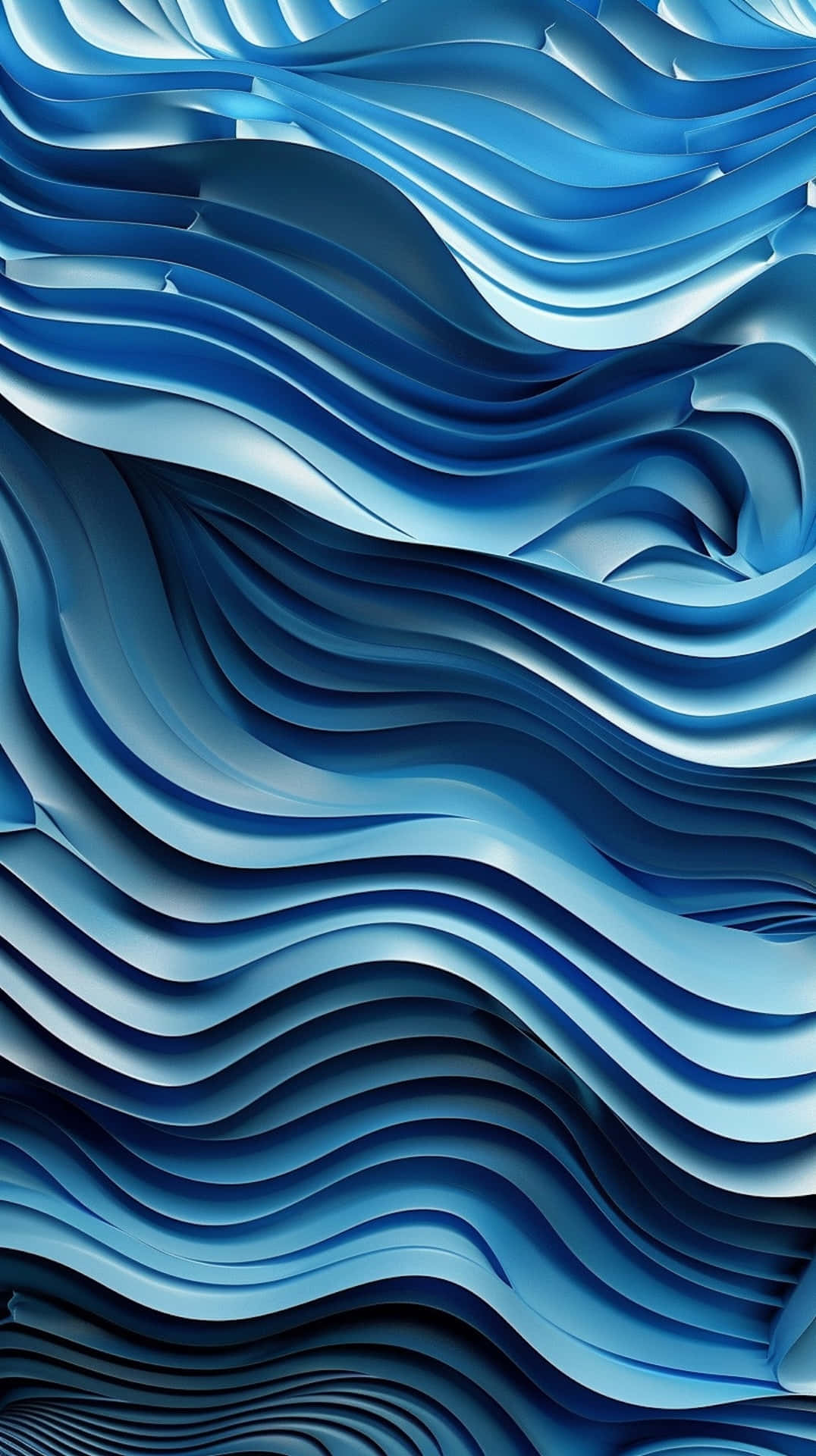 Abstract Blue Waves Texture Wallpaper